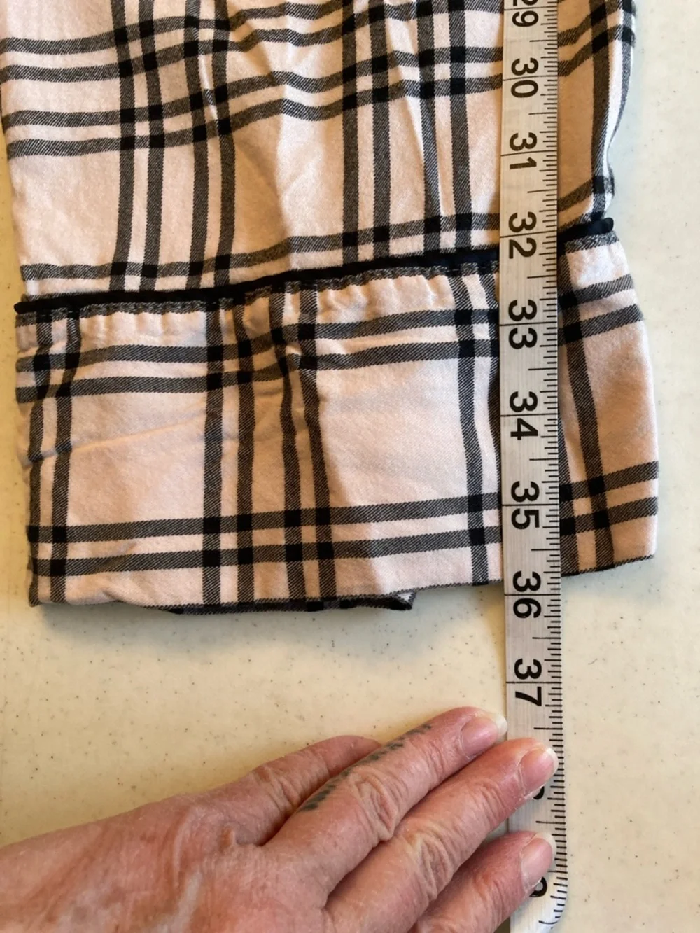 Victoria's Secret Pink and Black Plaid Two-Piece Pajama Set - Picture 10 of 11